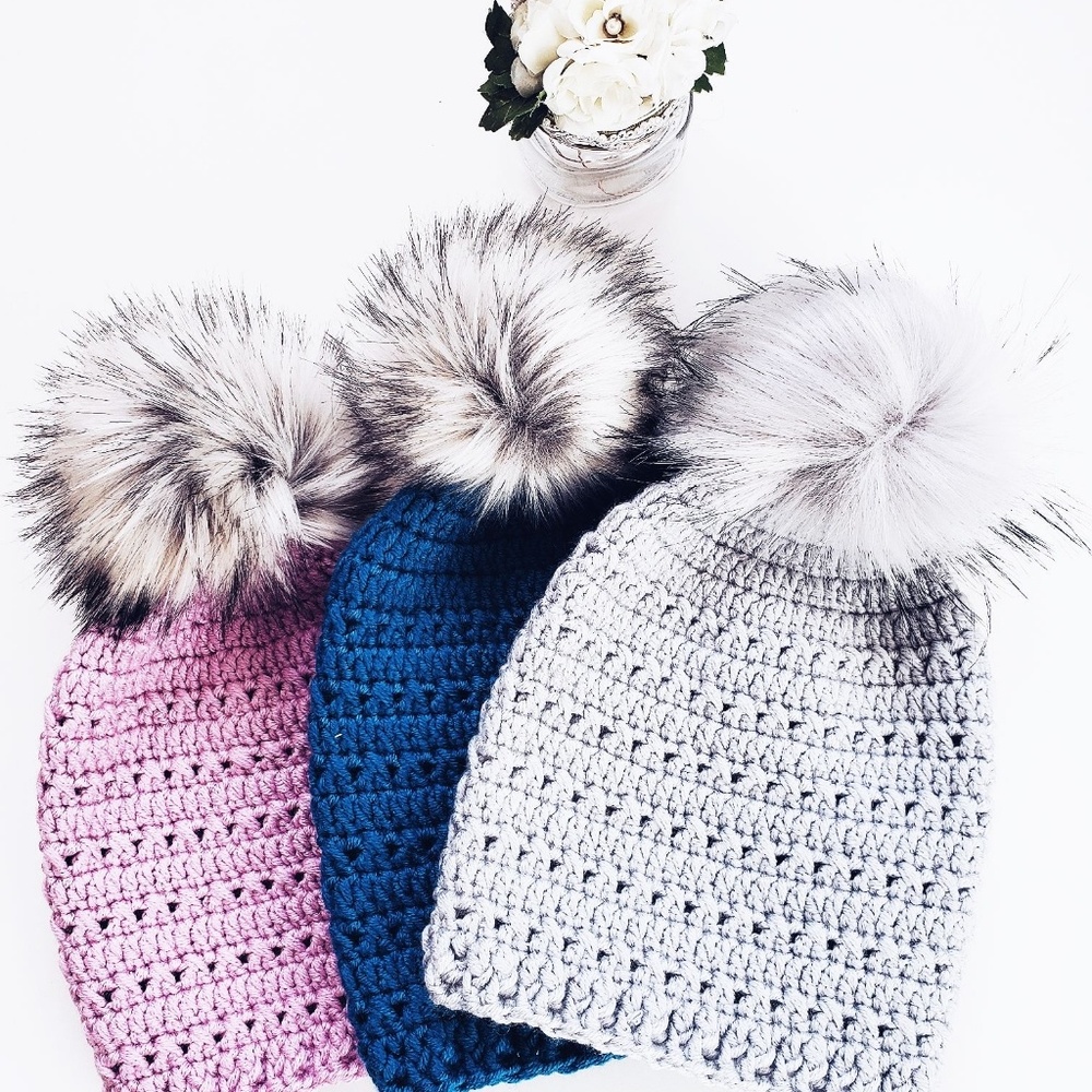 Spring crochet slouch beanie